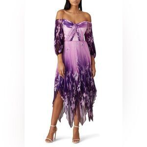 Flor et.al Rossetti Purple Off-Shoulder Dress
